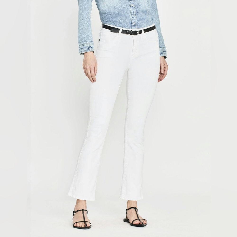Frame Denim Crisp White Bootcut Jeans